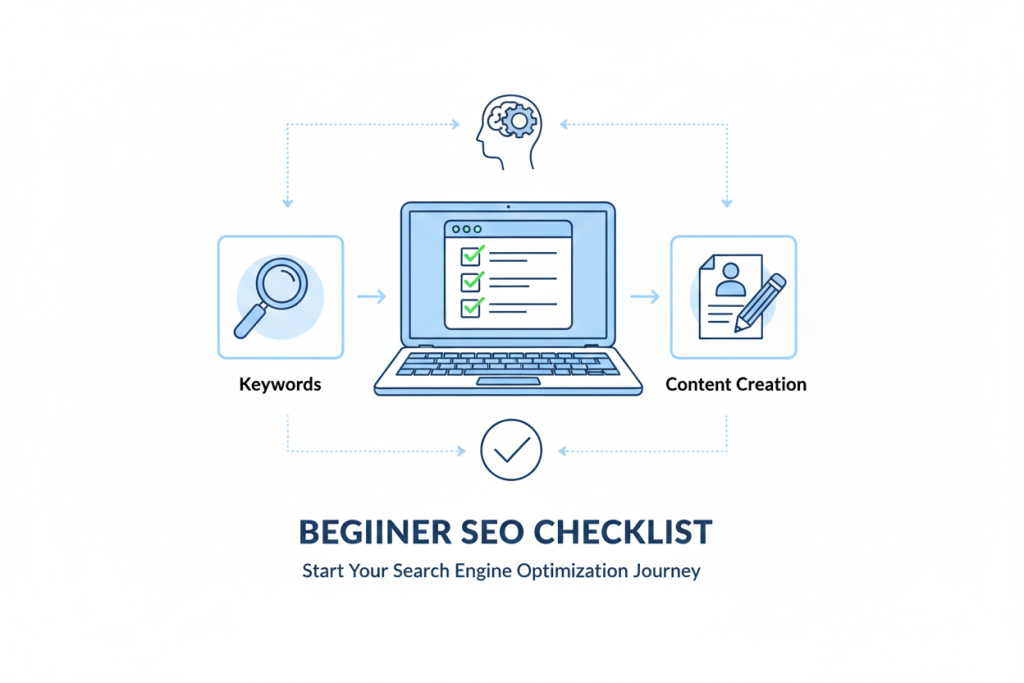 “SEO for beginners basics explained with simple illustration”
