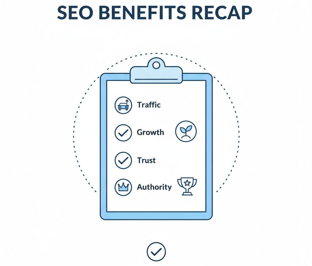 “SEO benefits summary for beginners and businesses”